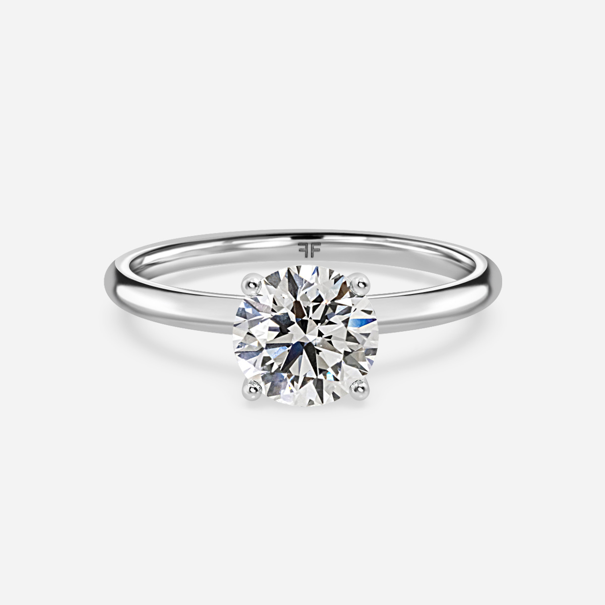 Lucy White Gold Solitaire Engagement Ring