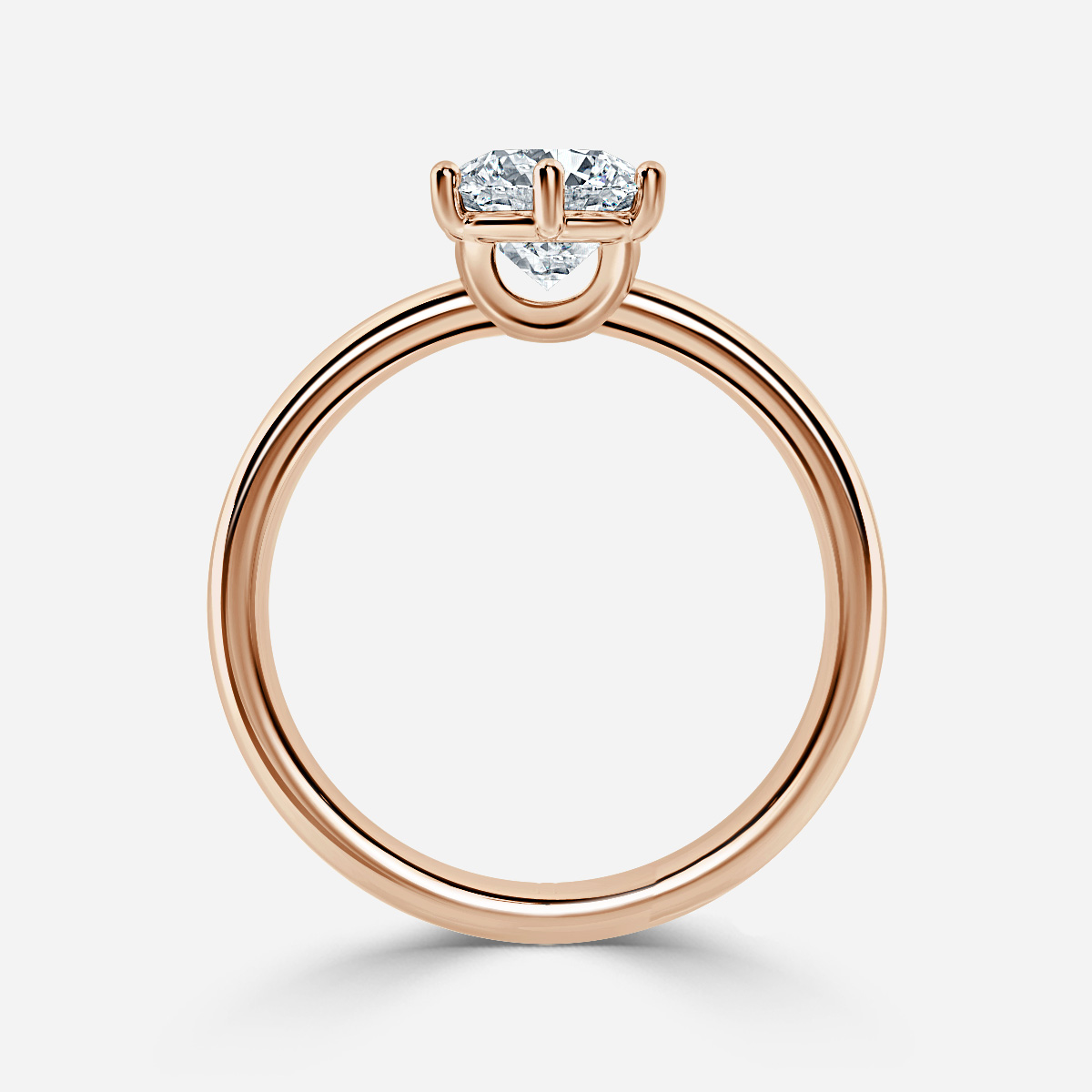 Camila Six Prong Rose Gold Solitaire Engagement Ring