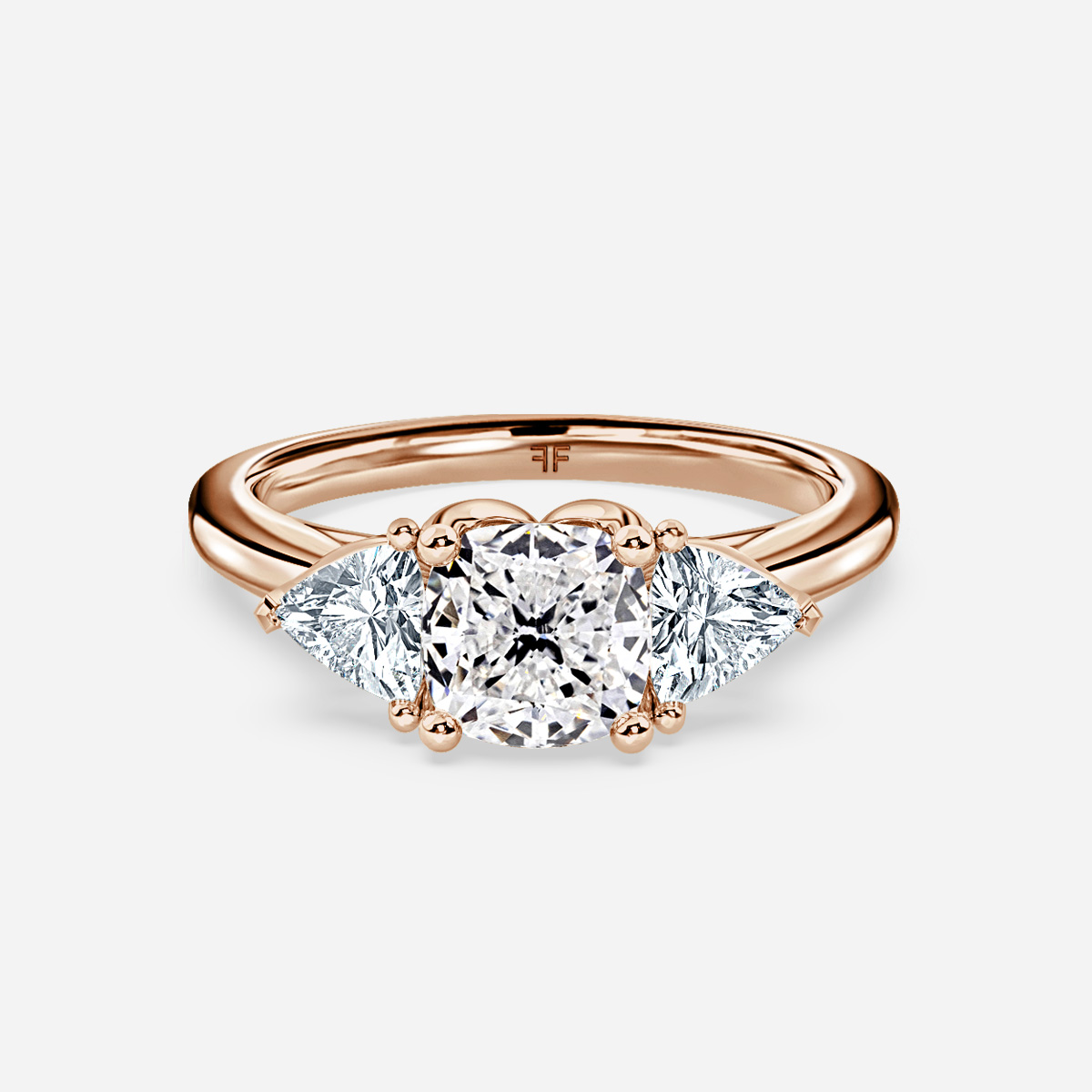 Ciara Rose Gold Trilogy Engagement Ring