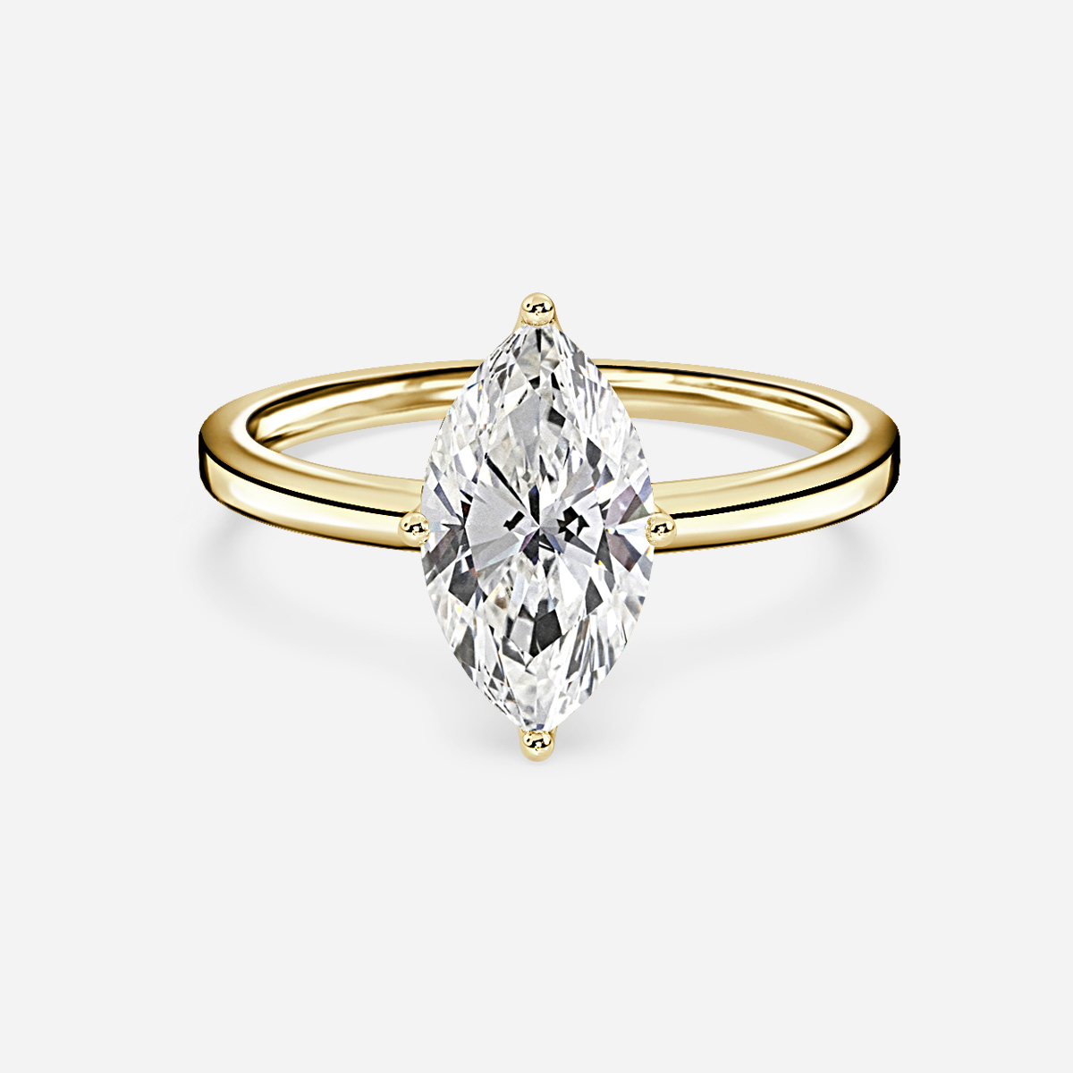 Jennifer Yellow Gold Hidden Halo Engagement Ring