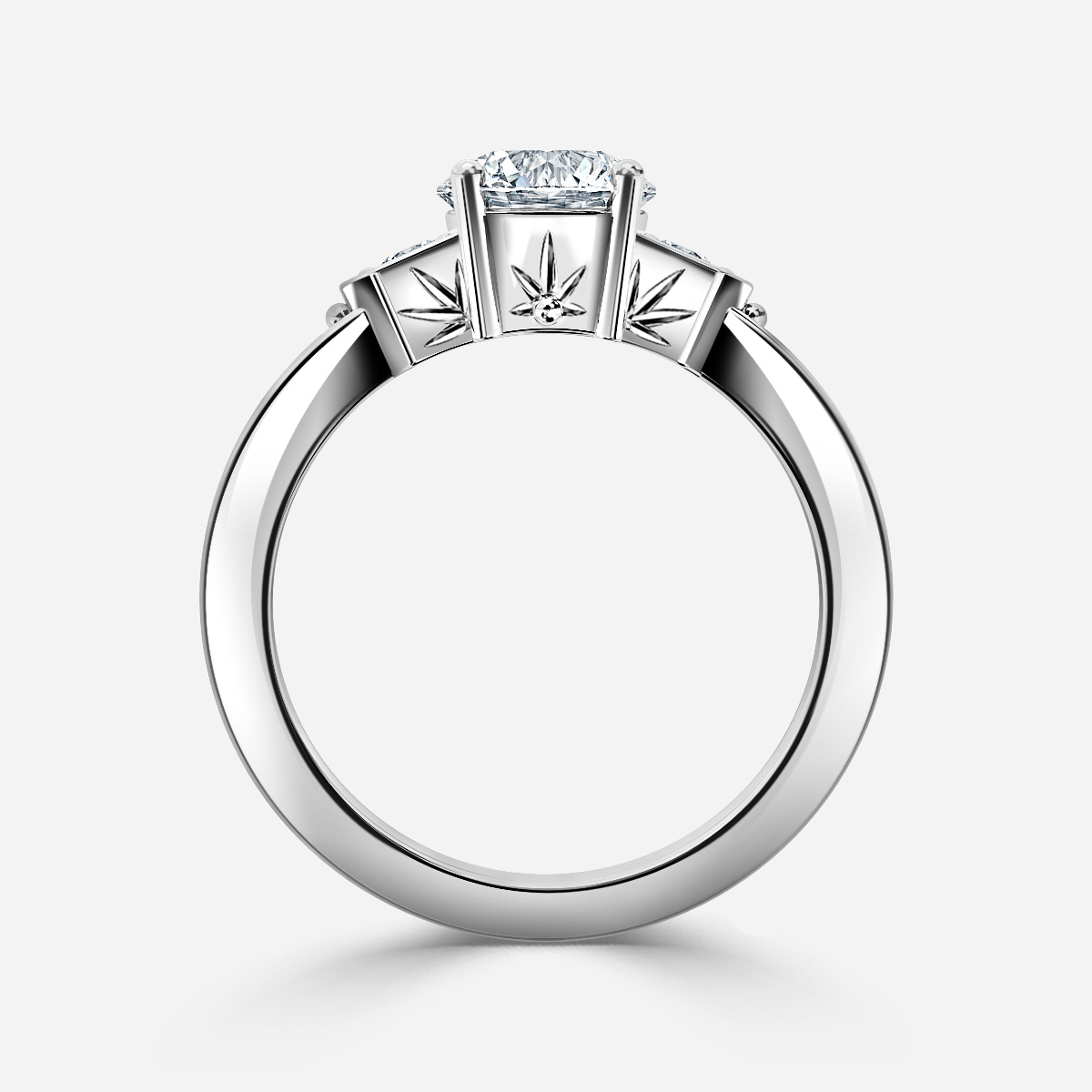 Angela Platinum Trilogy Engagement Ring