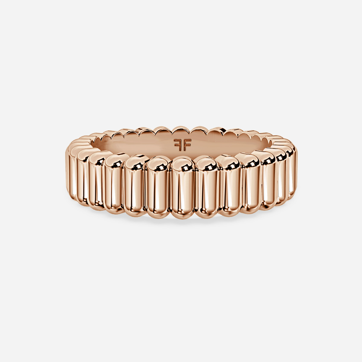 Blakely Rose Gold Modern Wedding Ring Flawless Fine Jewellery London
