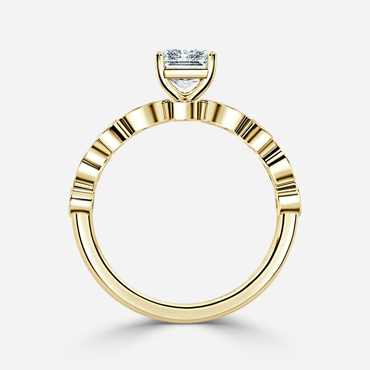 Aladria Yellow Gold Vintage Engagement Ring