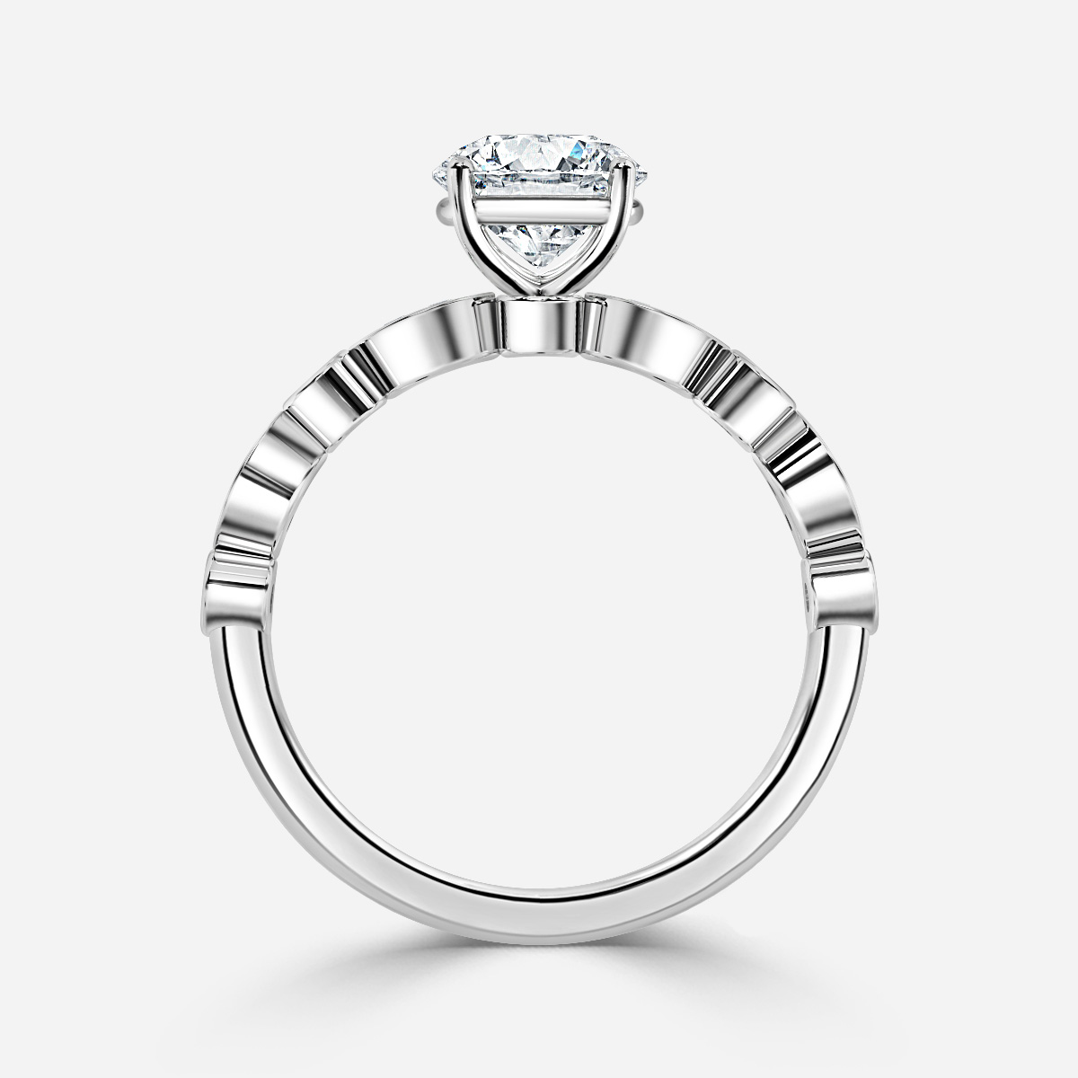 Aladria Platinum Vintage Engagement Ring
