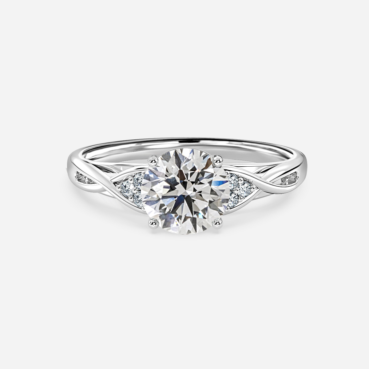 Fëa White Gold Vintage Engagement Ring