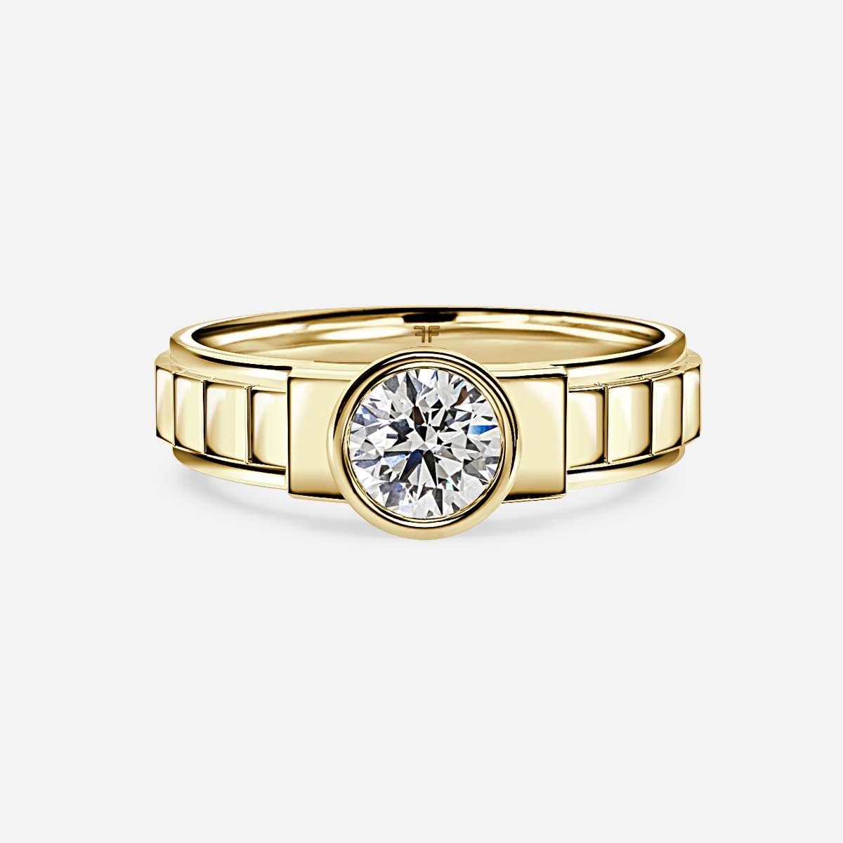 Jarl Yellow Gold Men's Engagement Ring