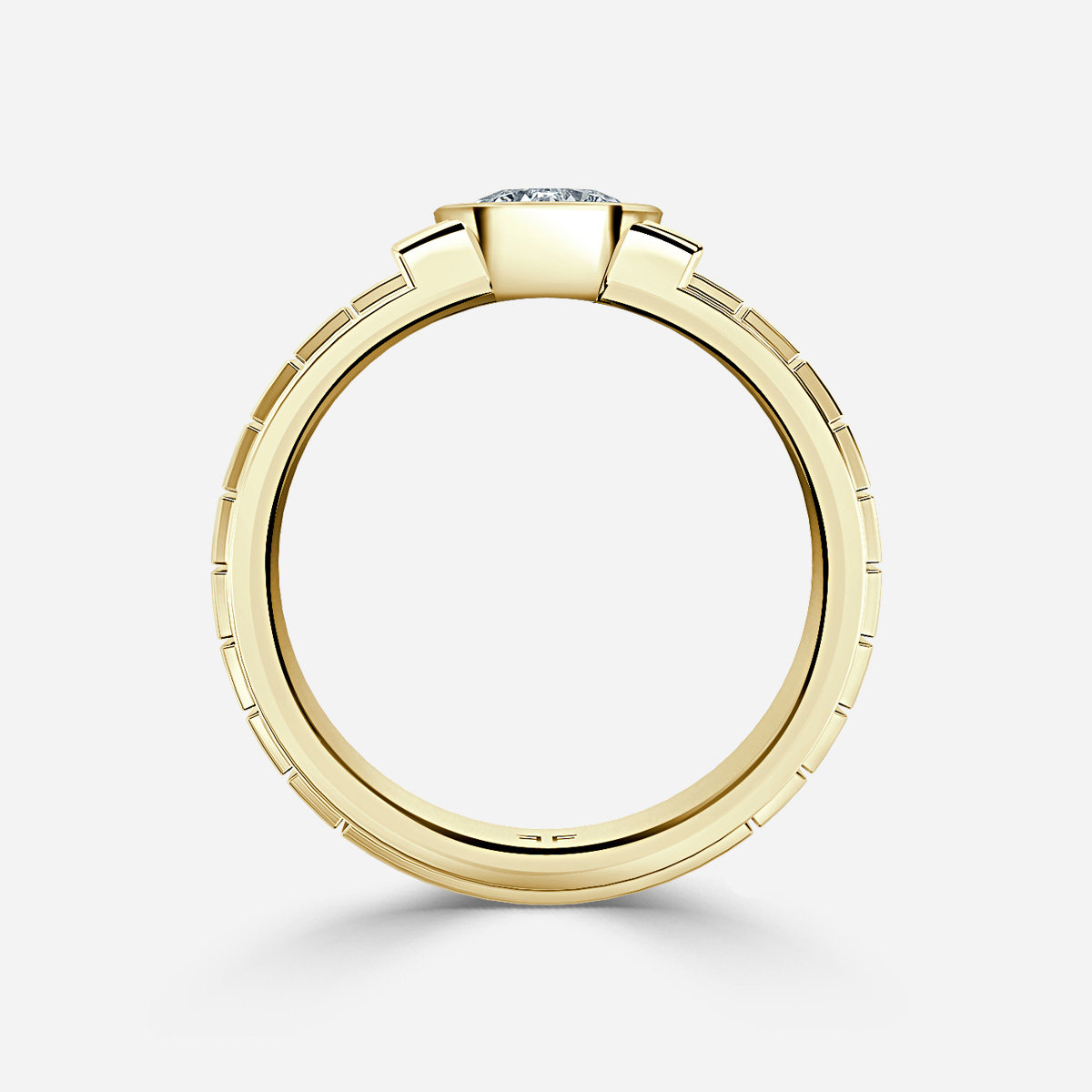 Jarl Yellow Gold Men's Engagement Ring