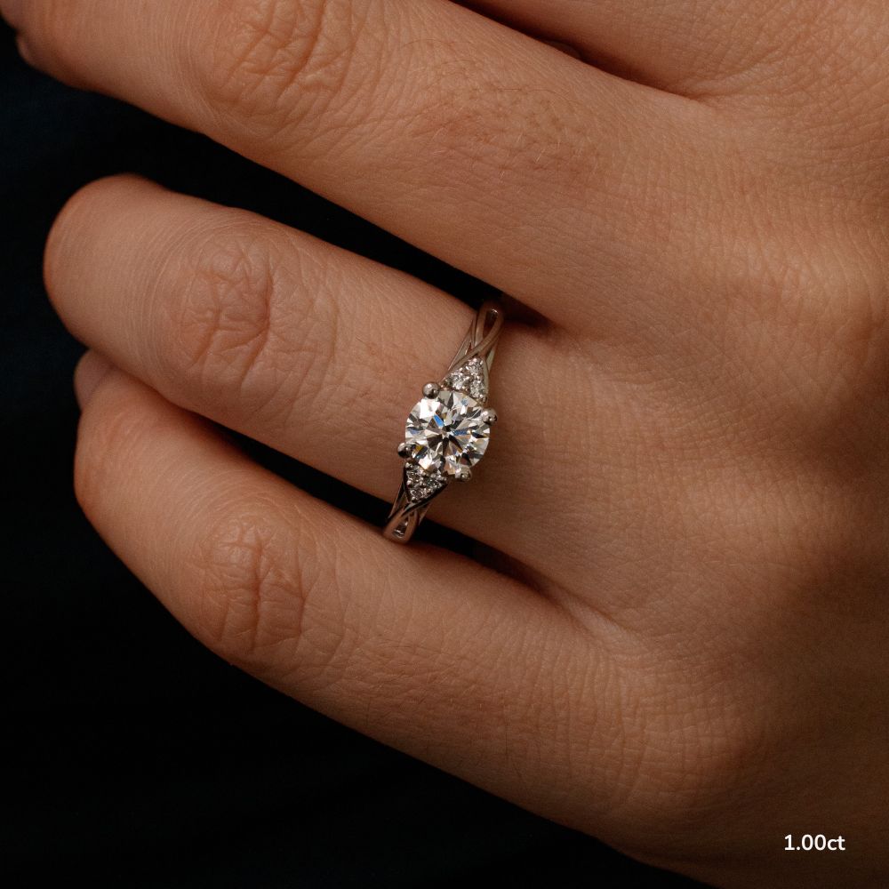 Fëa White Gold Celtic Engagement Ring