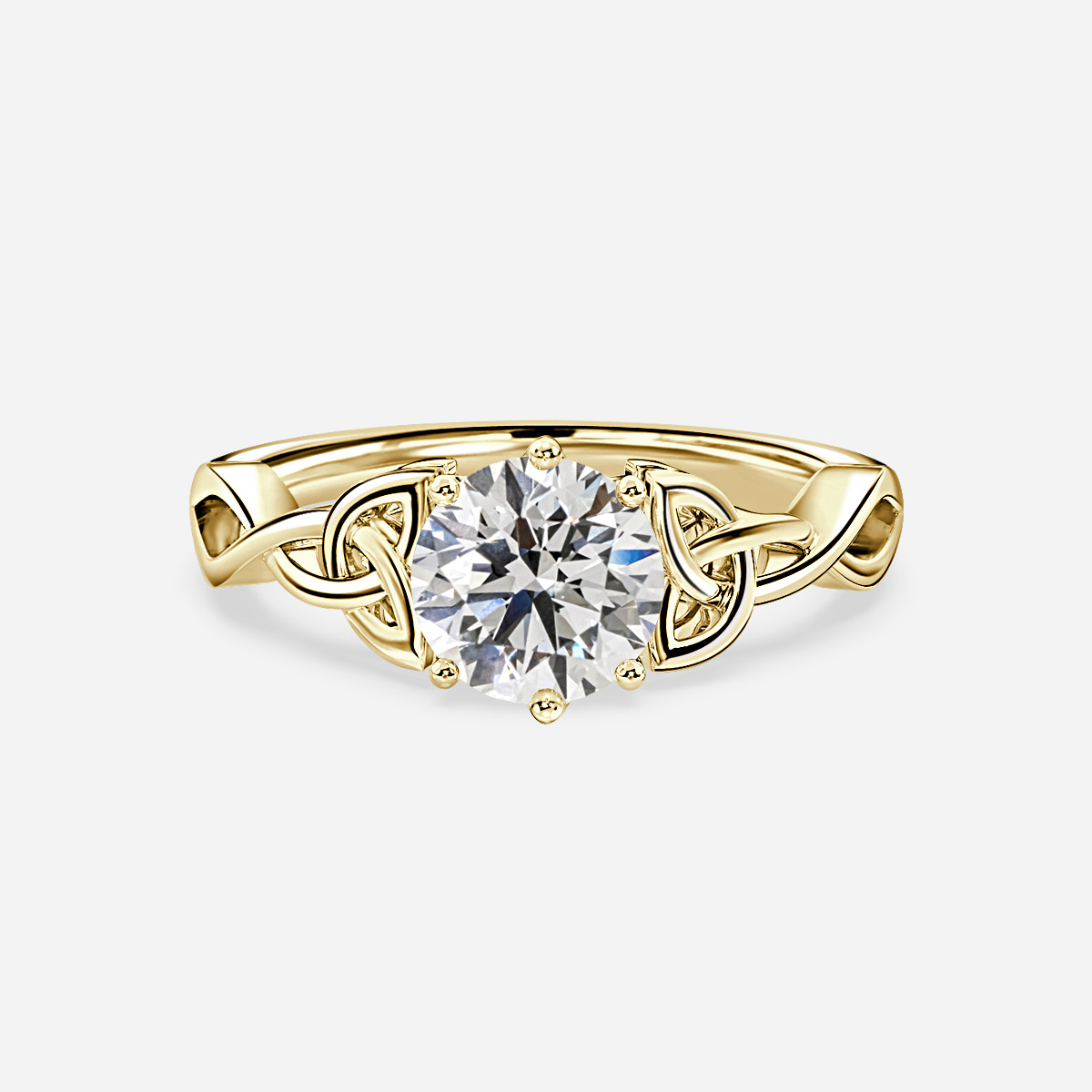 Celcine Yellow Gold Celtic Engagement Ring