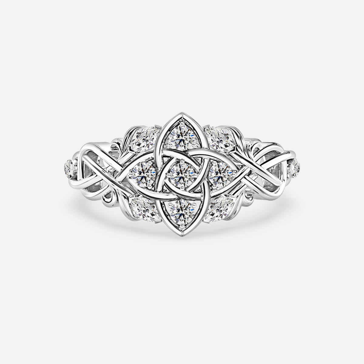 Noorie Platinum Celtic Engagement Ring