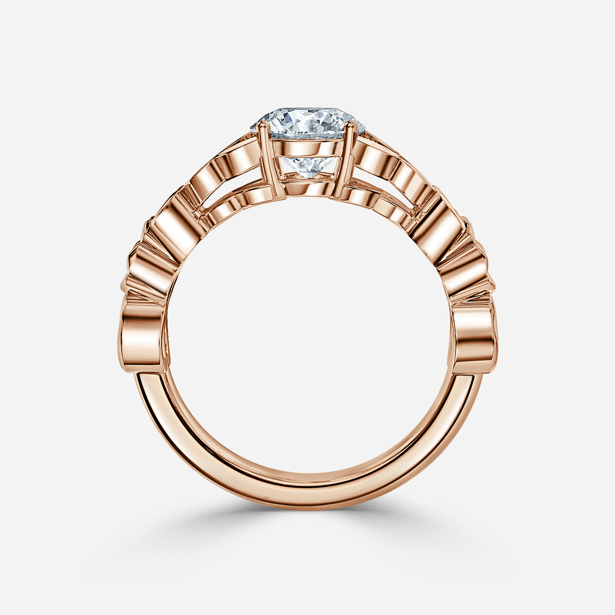 Kirian Rose Gold Celtic Engagement Ring