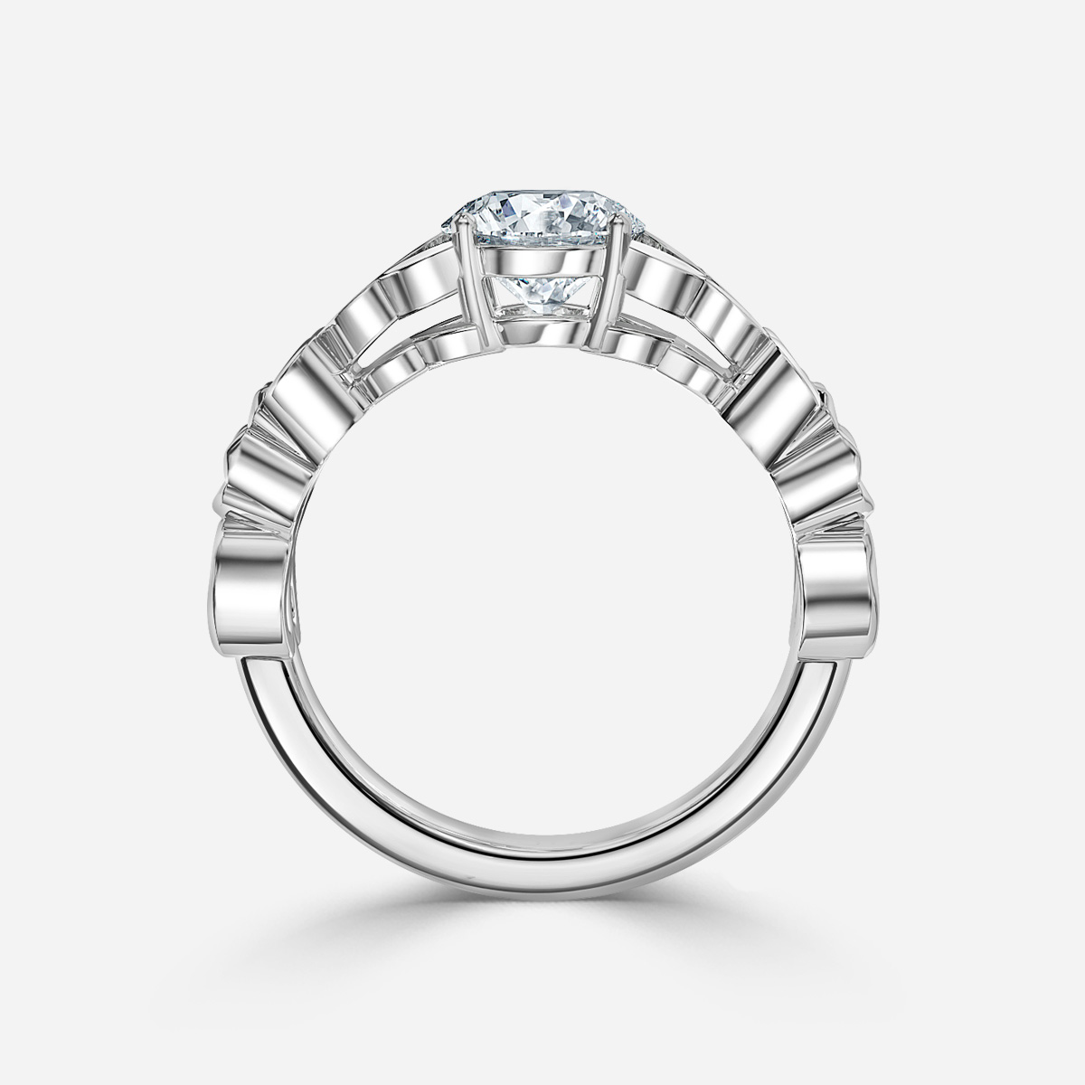 Kirian Platinum Celtic Engagement Ring