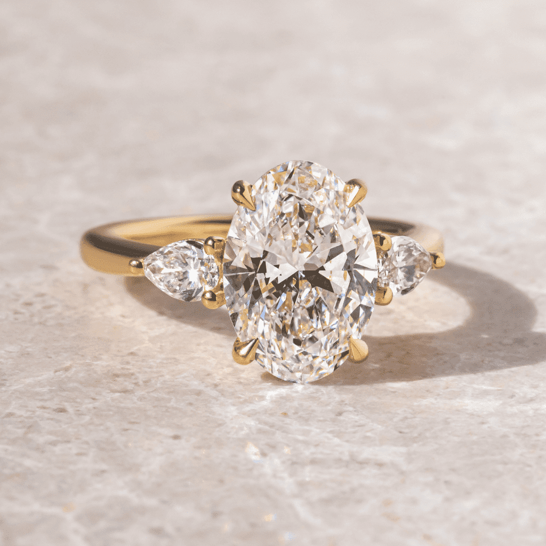 Pear trilogy clearance engagement rings