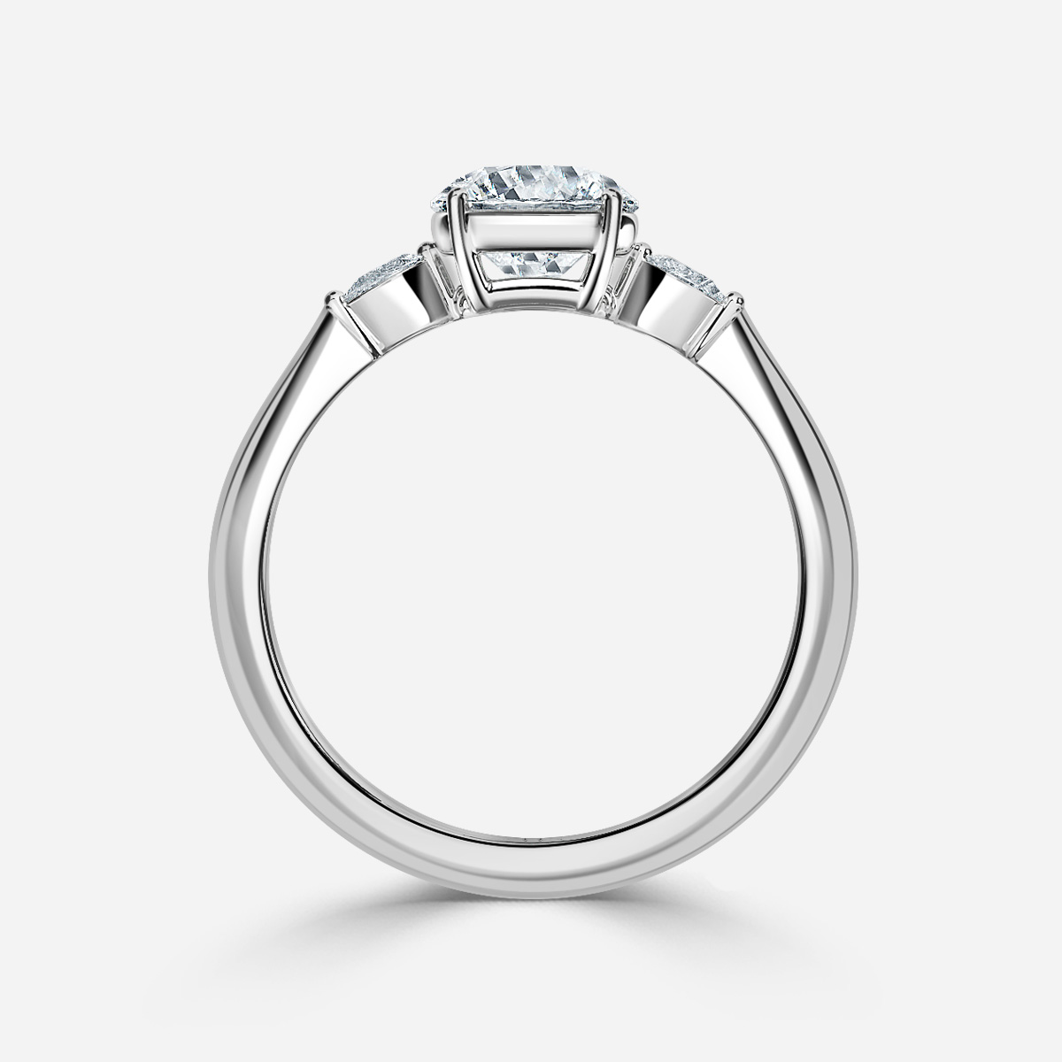 Beatrix Platinum Trilogy Engagement Ring