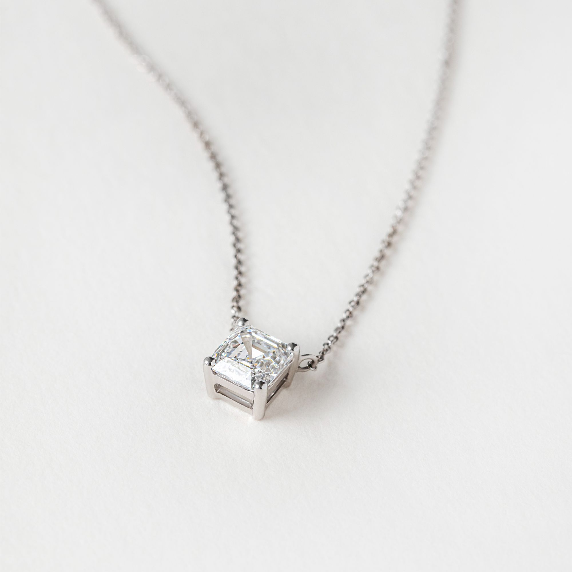 Asscher hot sale cut pendant