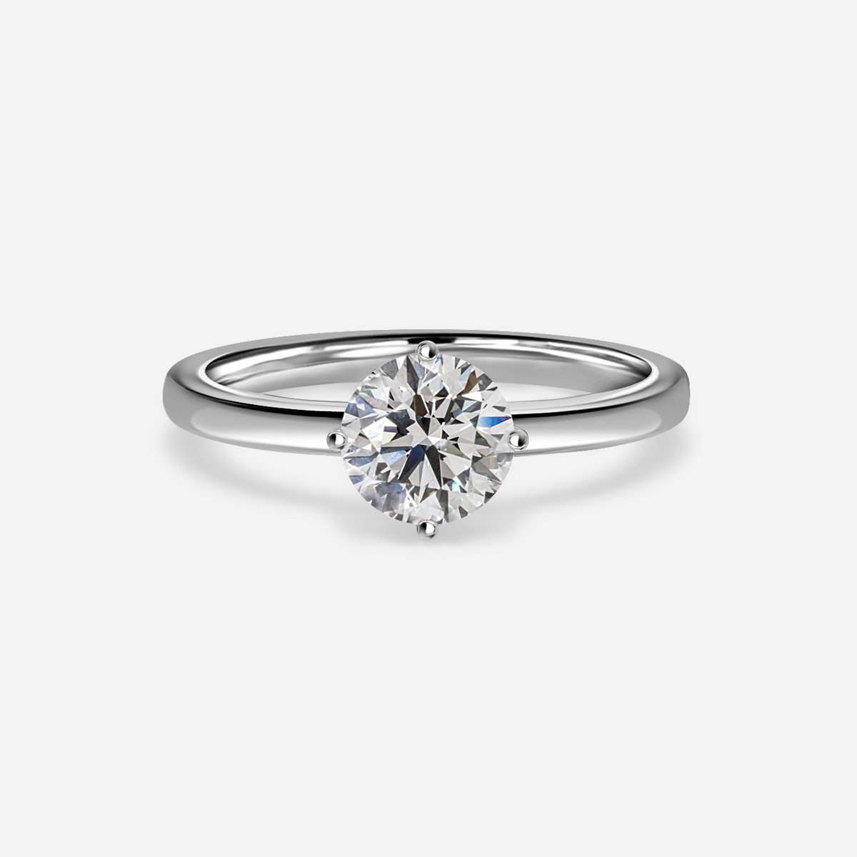 Viana Platinum Modern Engagement Ring