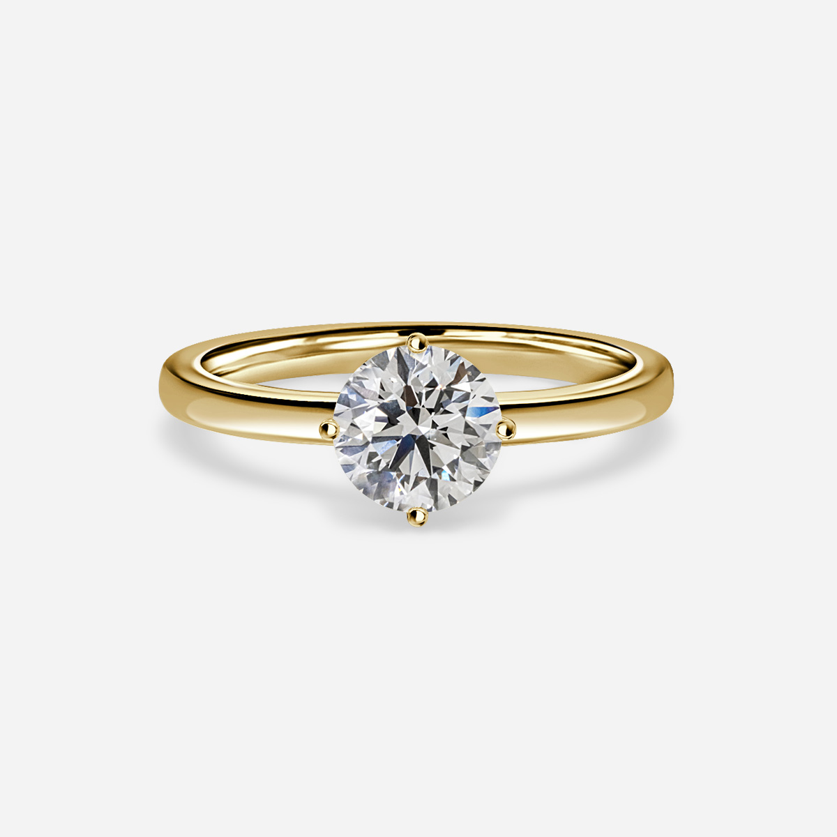 Viana Yellow Gold Solitaire Engagement Ring
