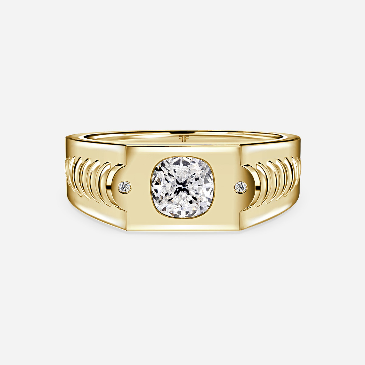 Edward Yellow Gold Men's Engagement Ring Flawless Fine Jewellery