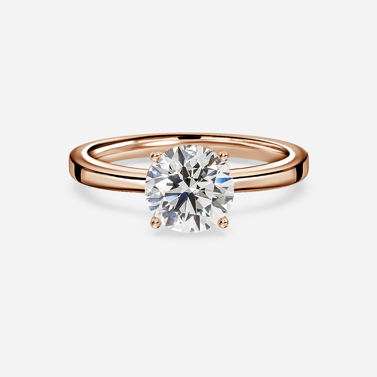 Hadid Rose Gold Solitaire Engagement Ring