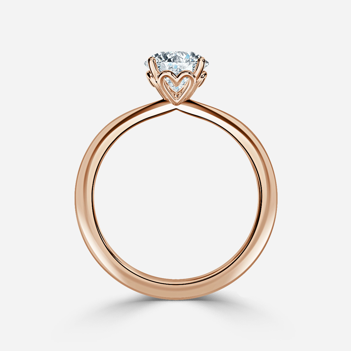 Hadid Rose Gold Solitaire Engagement Ring