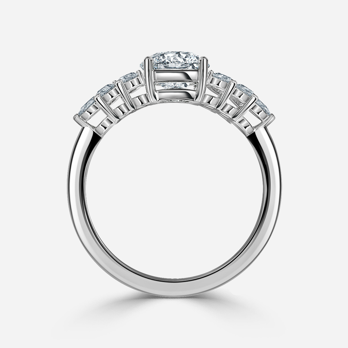 Avya Platinum Trilogy Engagement Ring