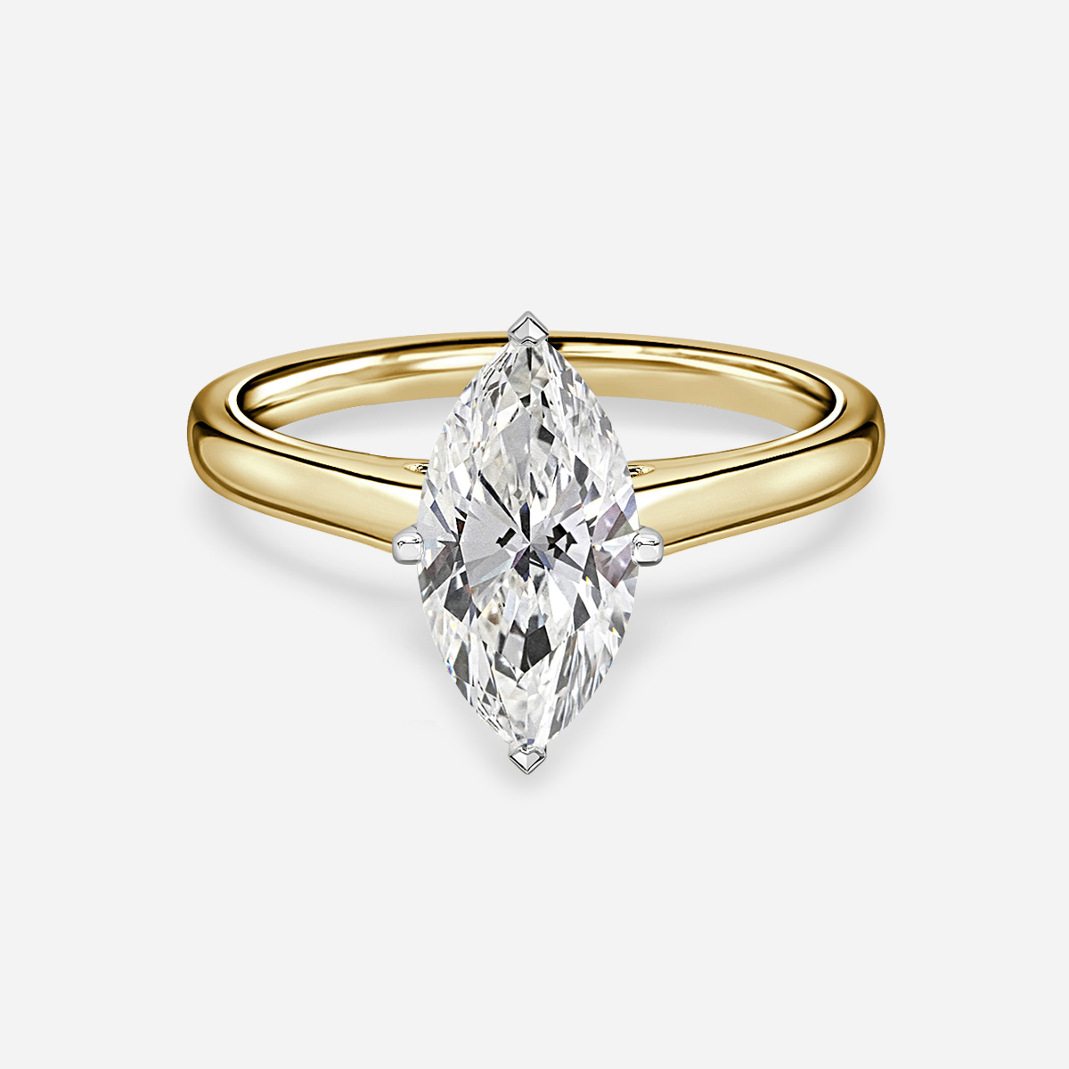 Avery Yellow Gold Two Tone