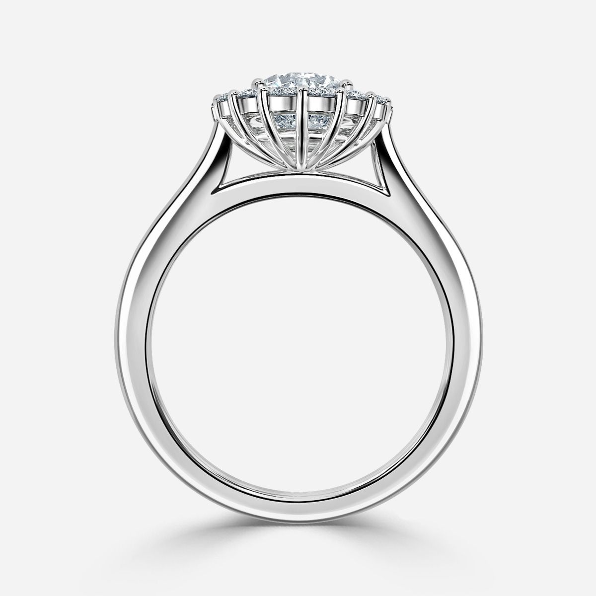 Marisol Platinum Cluster Engagement Ring