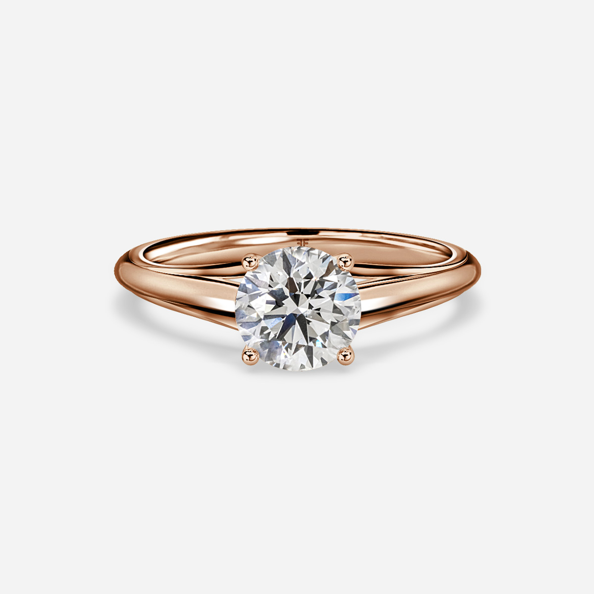 Olina Rose Gold Modern Engagement Ring