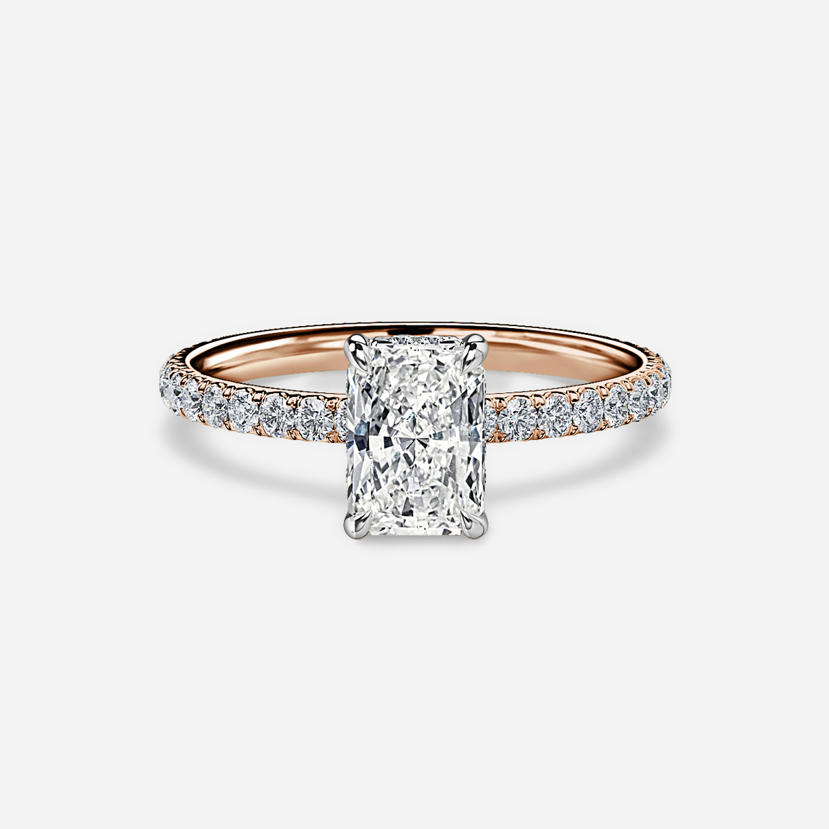 Two tone deals halo ring