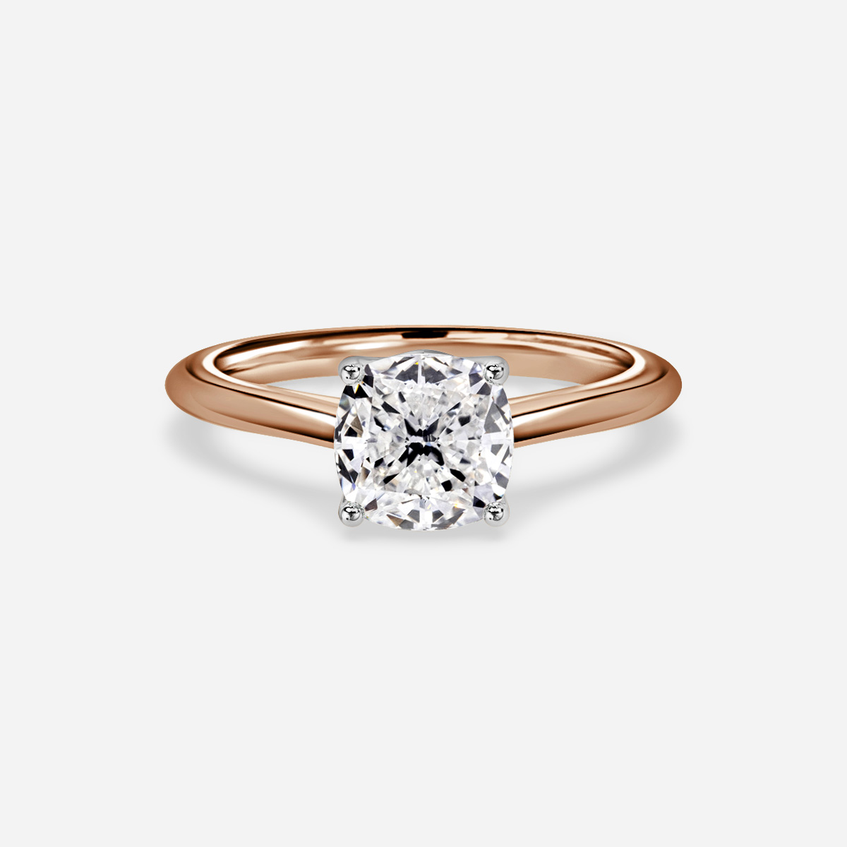 Aerin Rose Gold Two Tone Solitaire Engagement Ring