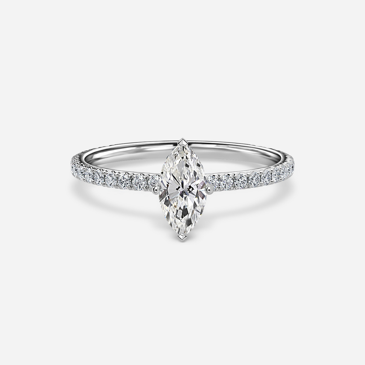 Sadie Petite Platinum Engagement Ring