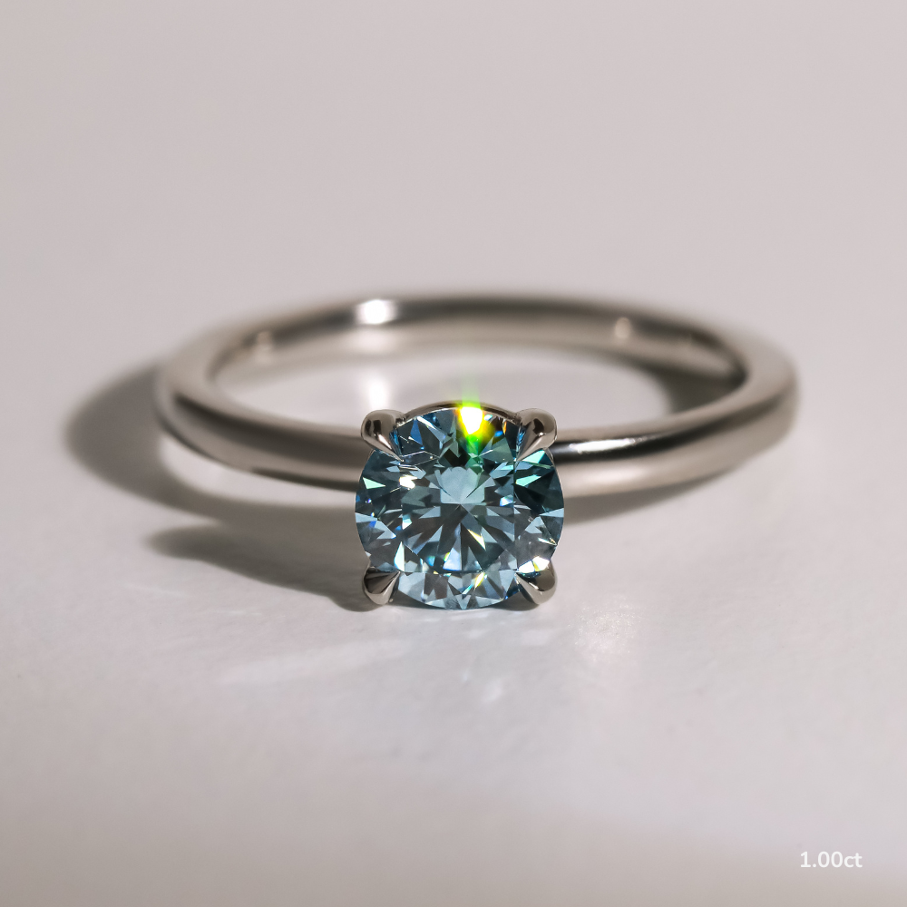 Una White Gold Modern Engagement Ring