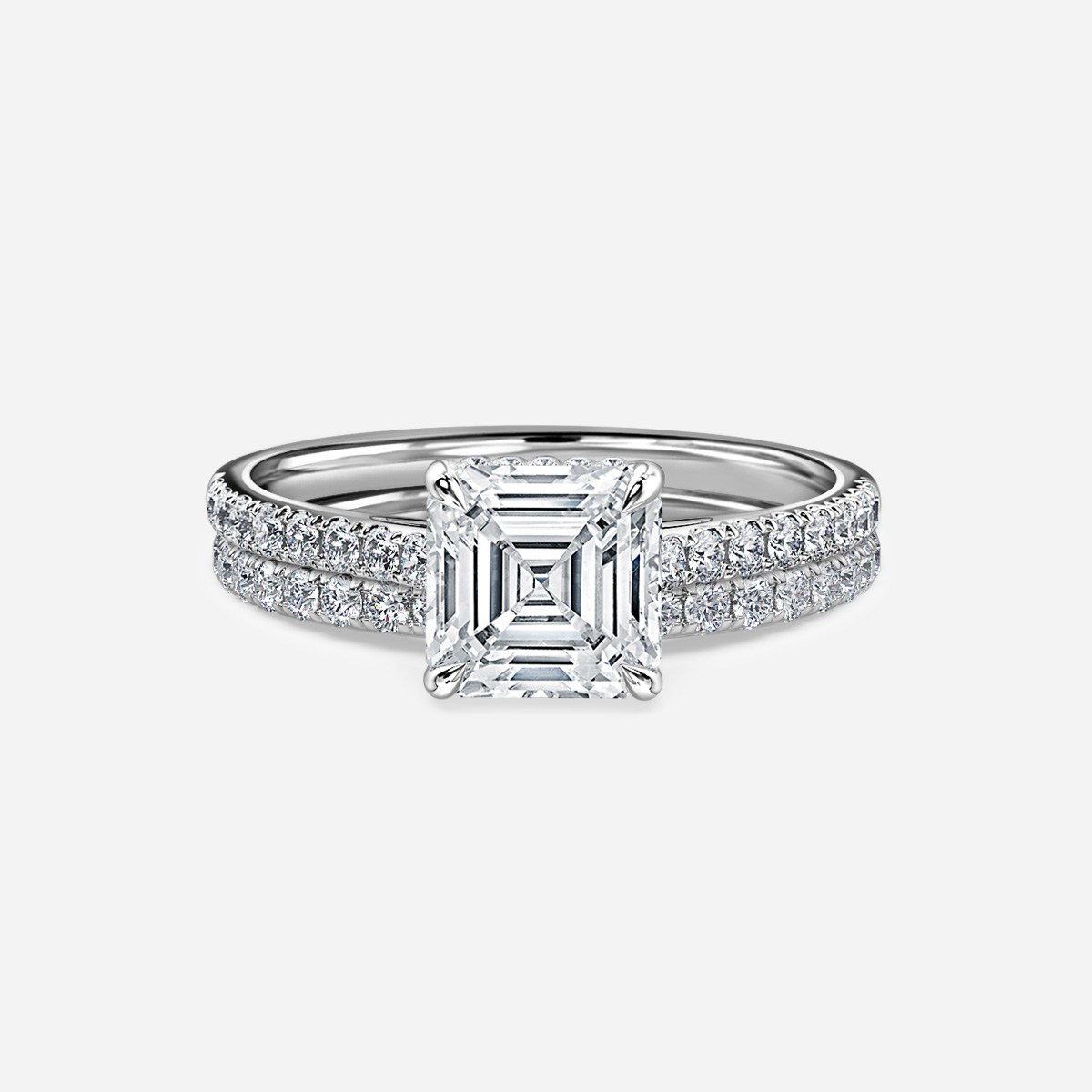 Aisha Pavé  Band Bridal Set