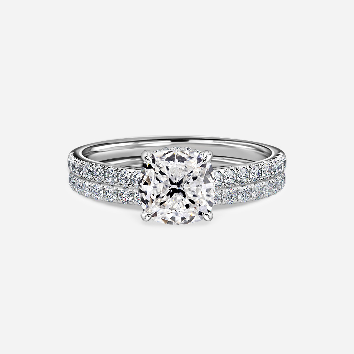 Aisha Pavé  Band Bridal Set
