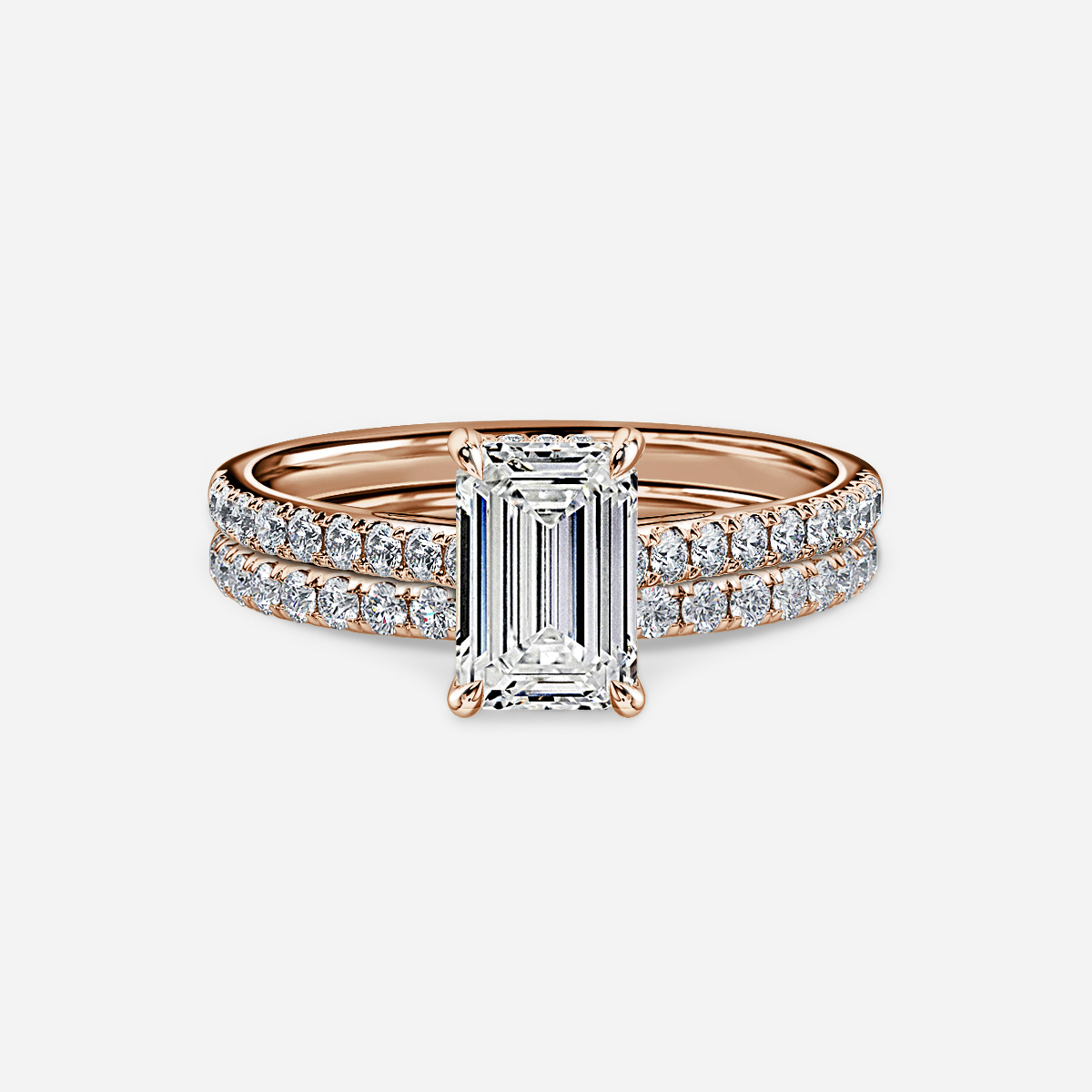 Aisha Pavé  Band Bridal Set