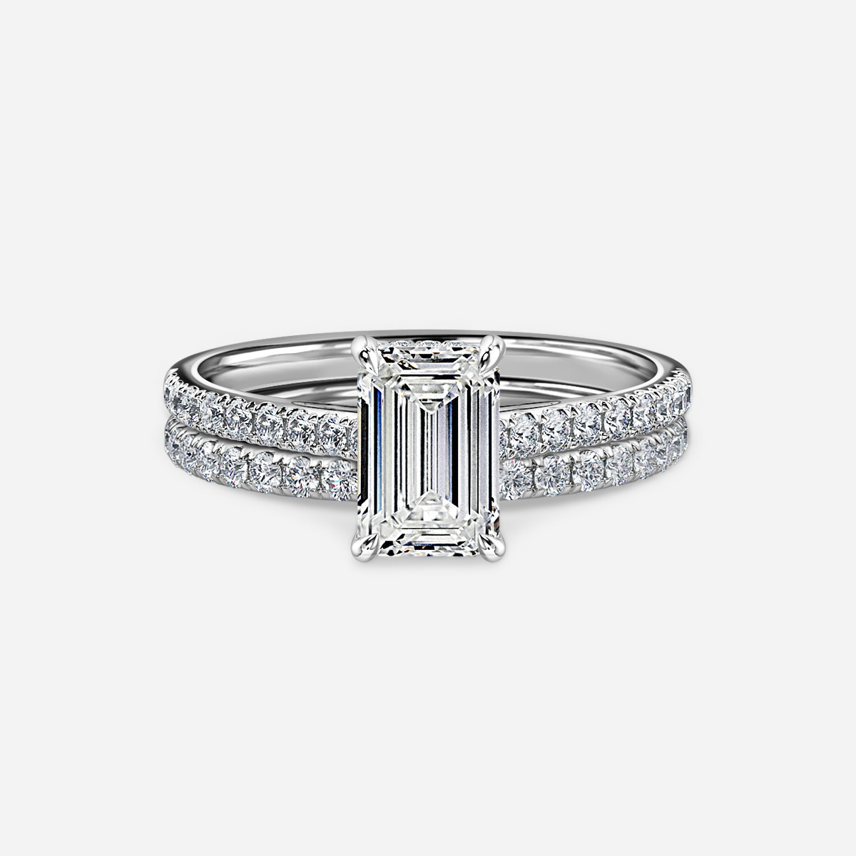 Aisha Pavé  Band Bridal Set