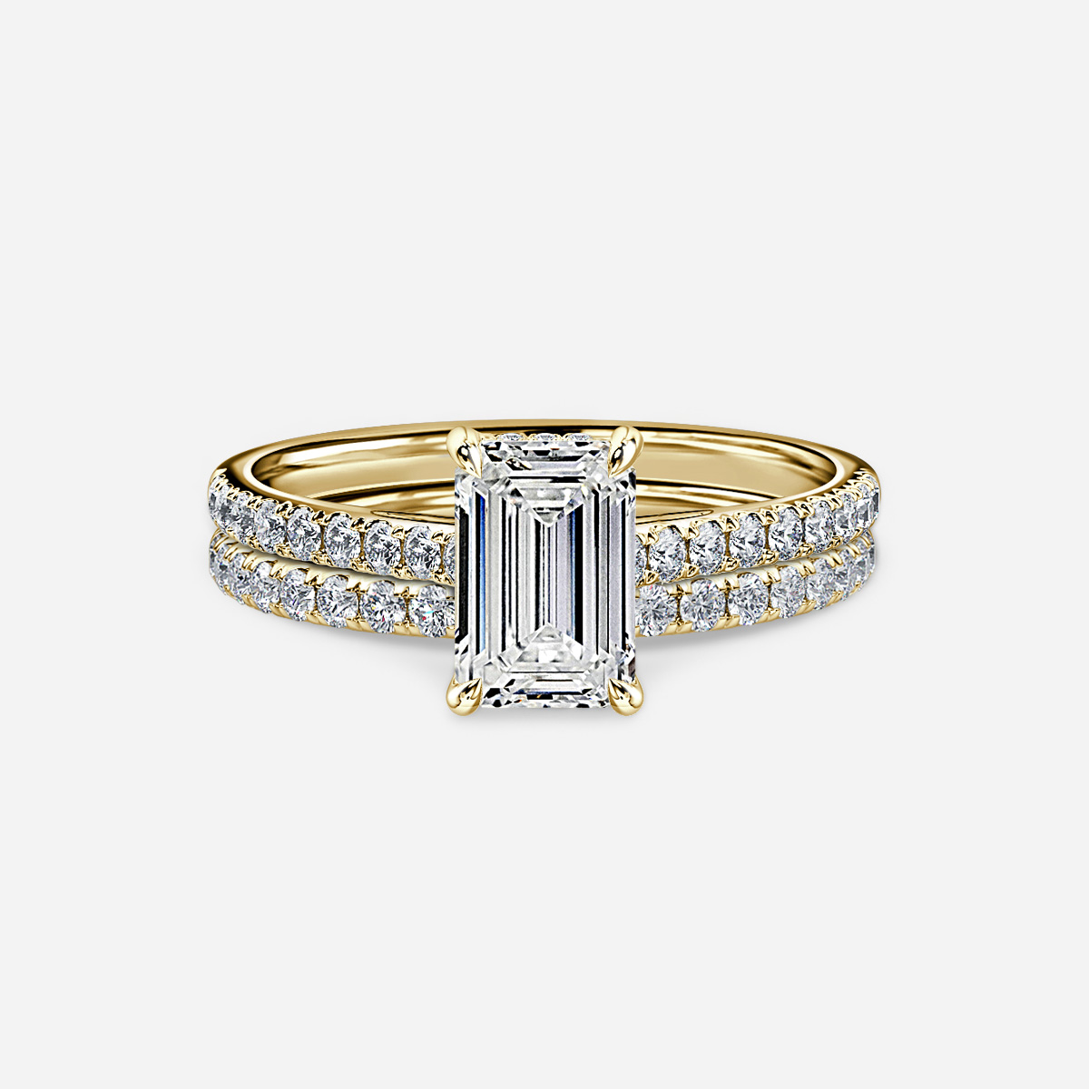 Aisha Pavé  Band Bridal Set