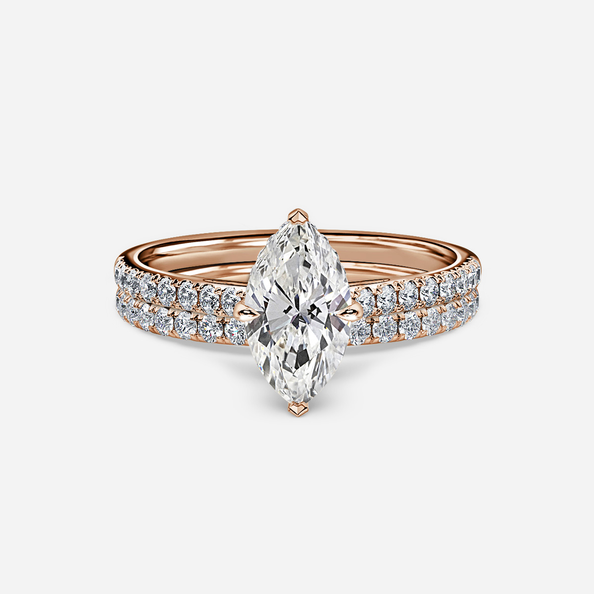 Aisha Pavé  Band Bridal Set