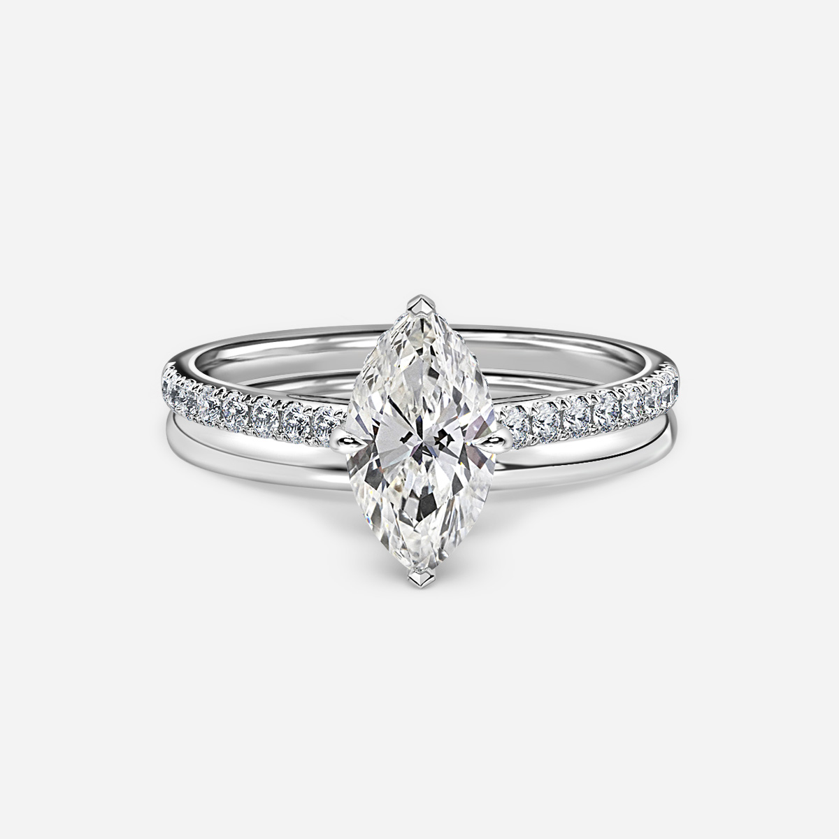 Aisha Plain Band Bridal Set