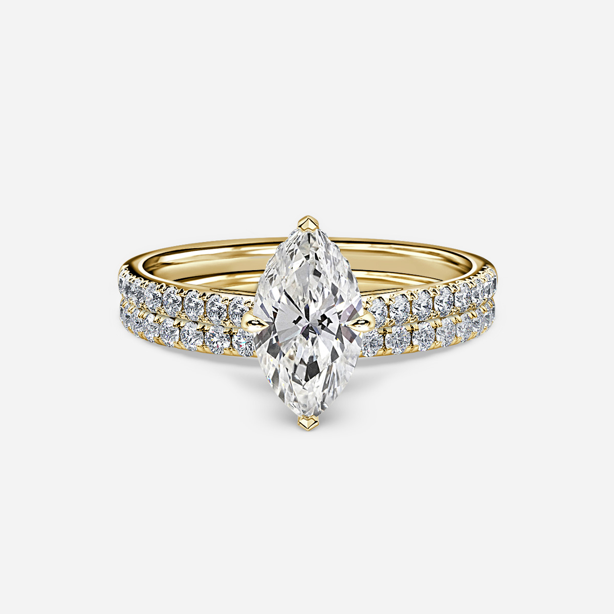 Aisha Pavé  Band Bridal Set