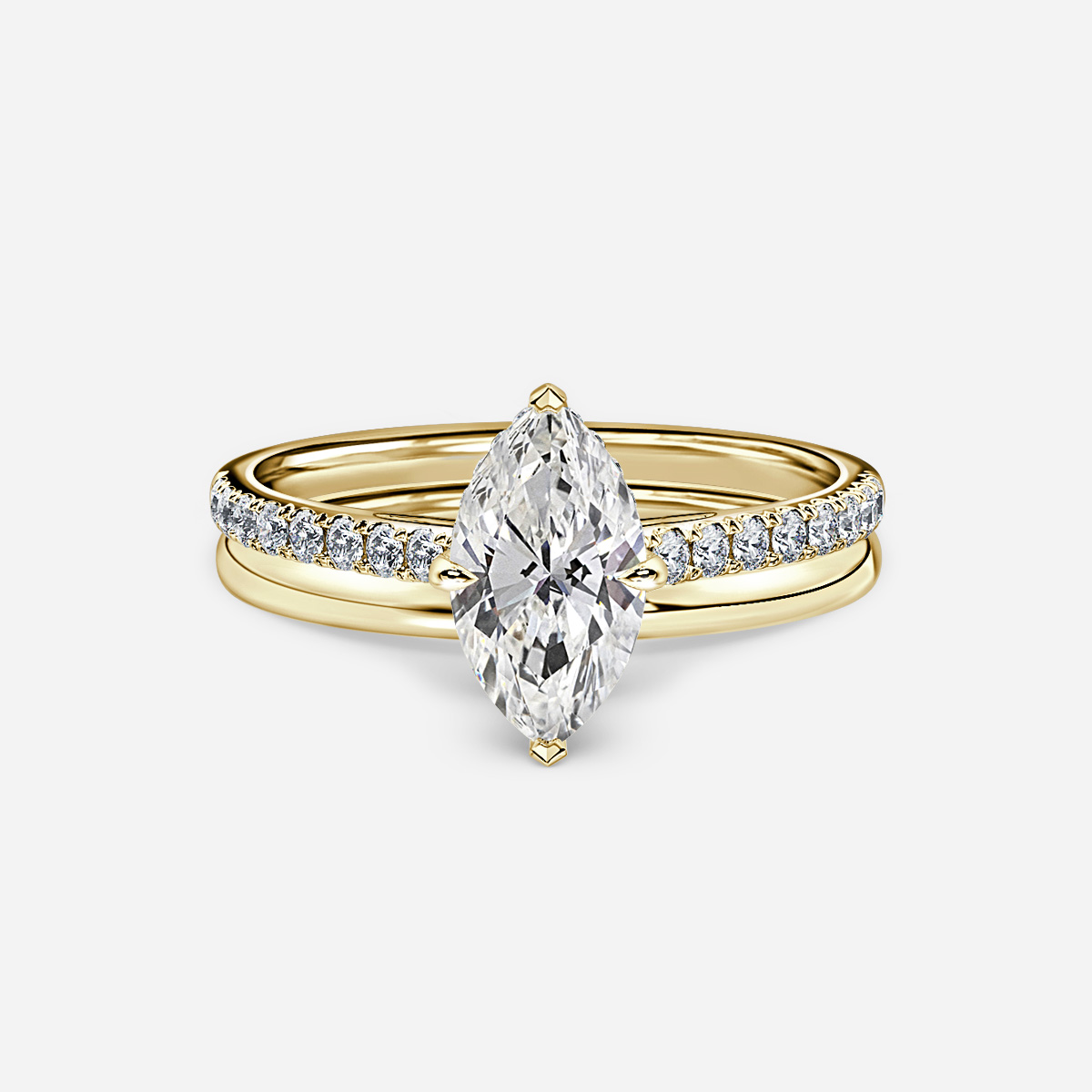 Aisha Plain Band Bridal Set