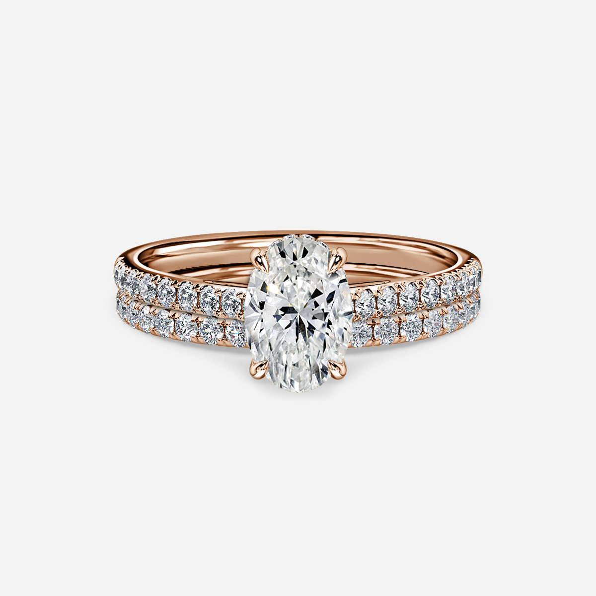 Aisha Pavé  Band Bridal Set