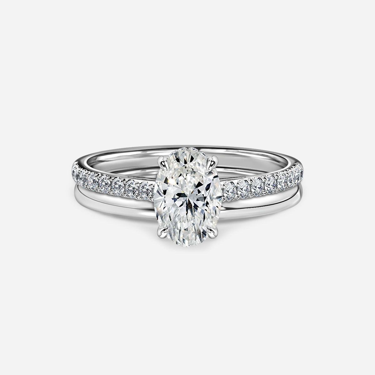 Aisha Plain Band Bridal Set