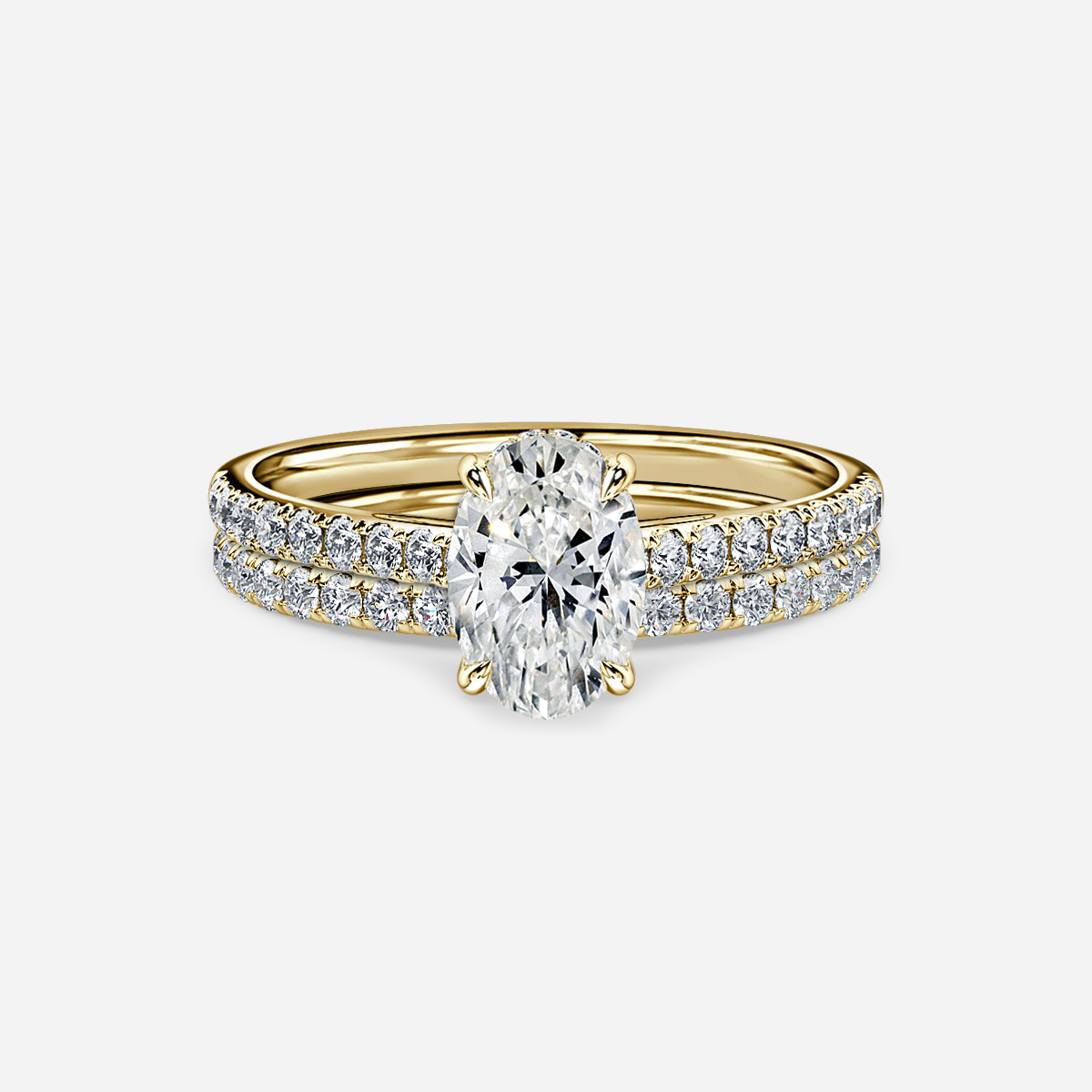 Aisha Pavé  Band Bridal Set