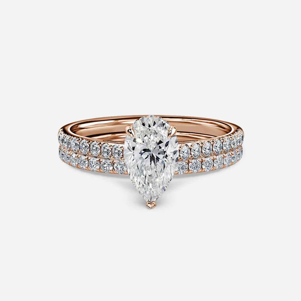 Aisha Pavé  Band Bridal Set