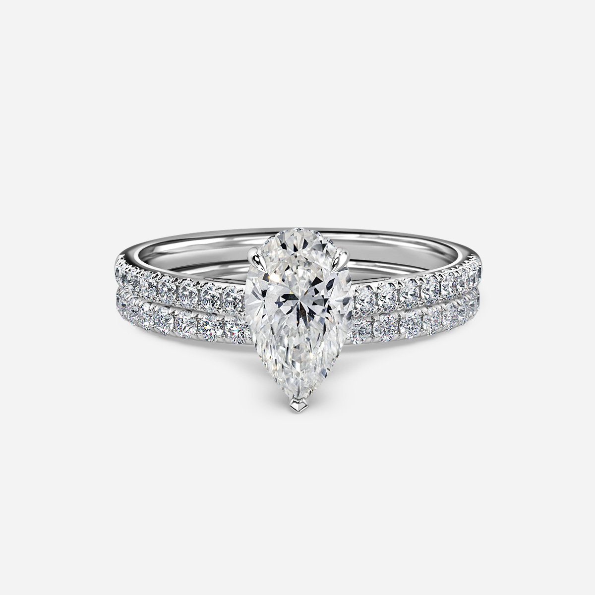 Aisha Pavé  Band Bridal Set