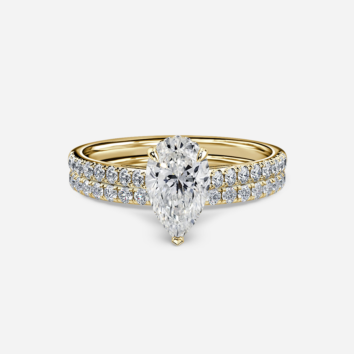 Aisha Pavé  Band Bridal Set