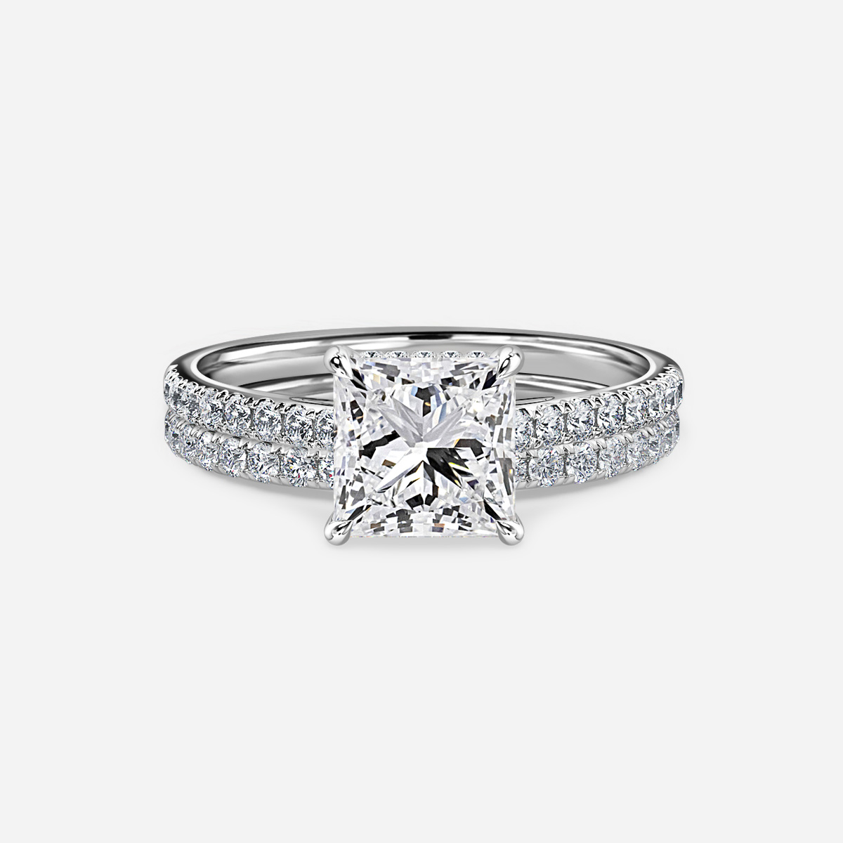 Aisha Pavé  Band Bridal Set
