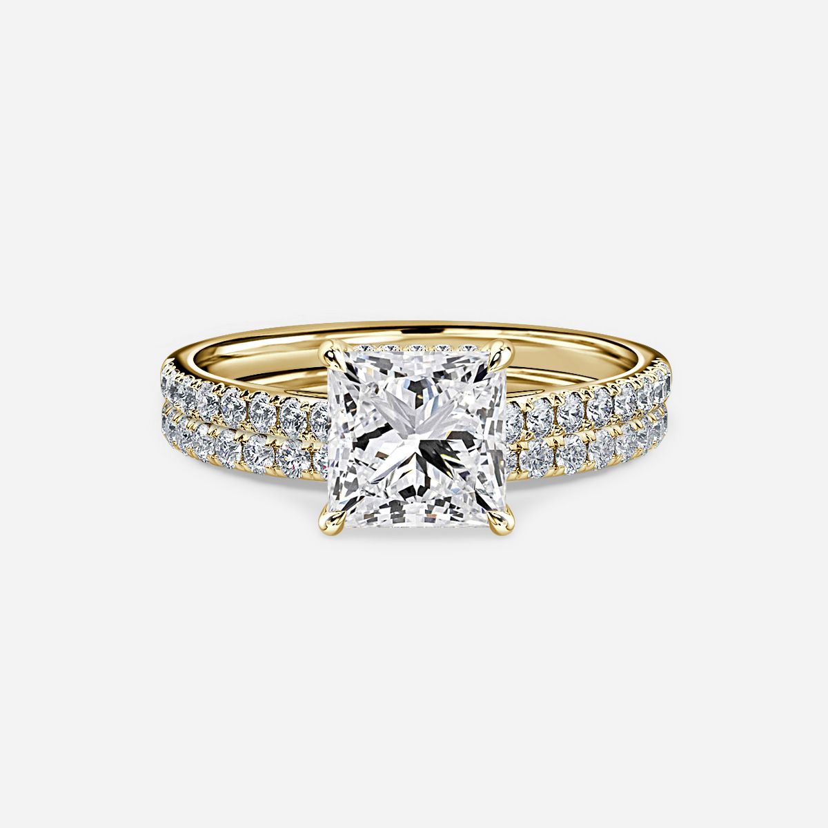 Aisha Pavé  Band Bridal Set
