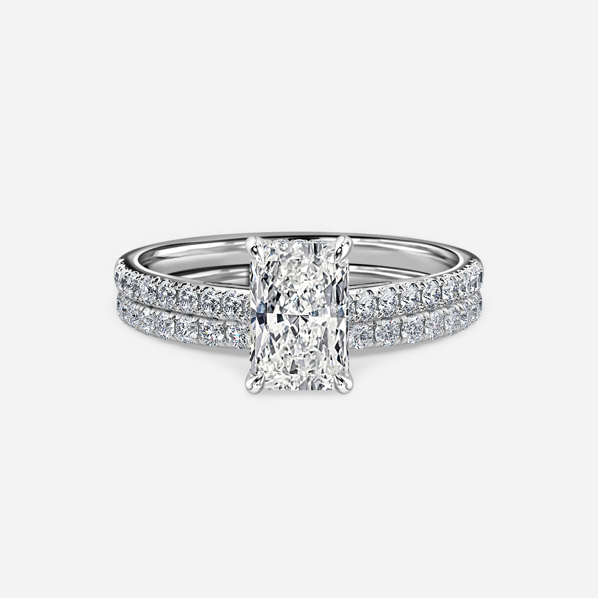 Aisha Pavé  Band Bridal Set